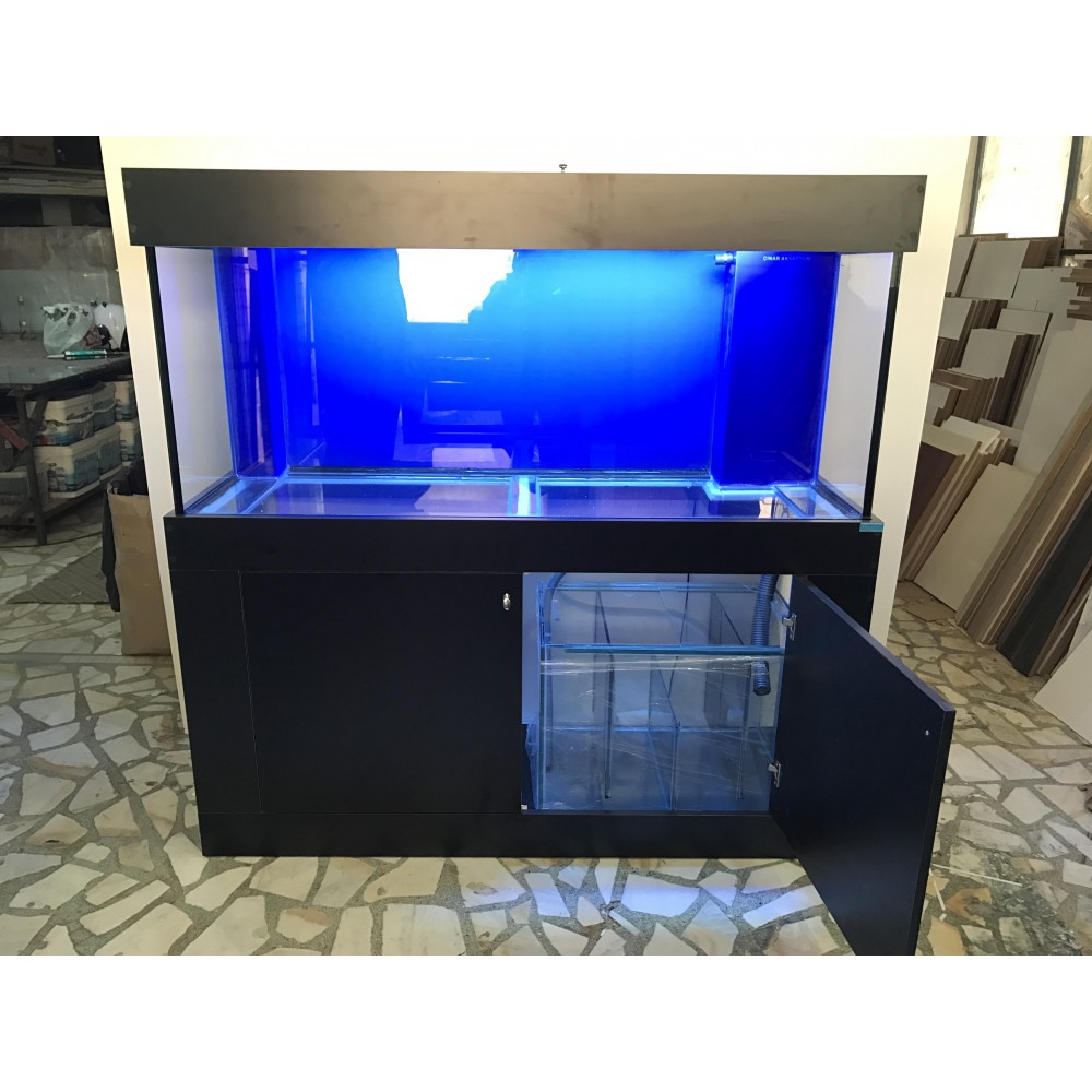 150*50*60h demır profıllı ön cam extra clearlı sumplu