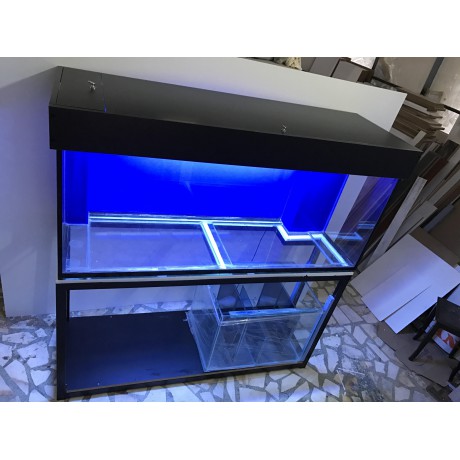 150*50*60h demır profıllı ön cam extra clearlı sumplu