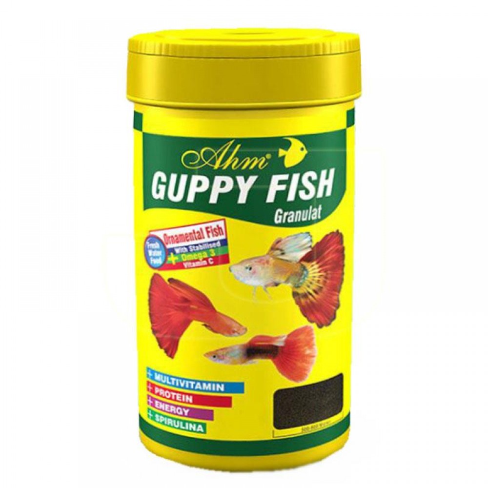 Ahm Guppy Granulat Lepistes Granül Balık Yemi 100 Ml