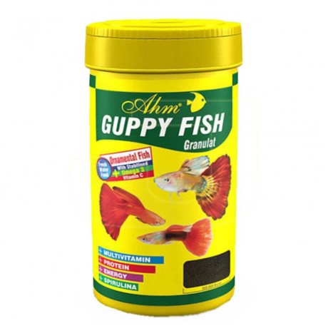 Ahm Guppy Granulat Lepistes Granül Balık Yemi 100 Ml