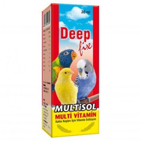 Deep Fix Multisol Kuşlar İçin Multi-Vitamin 30 Ml