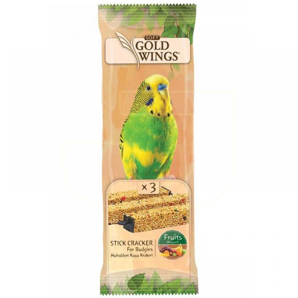 Gold Wings Muhabbet Kuşları İçin Meyveli Kraker 3 Adet