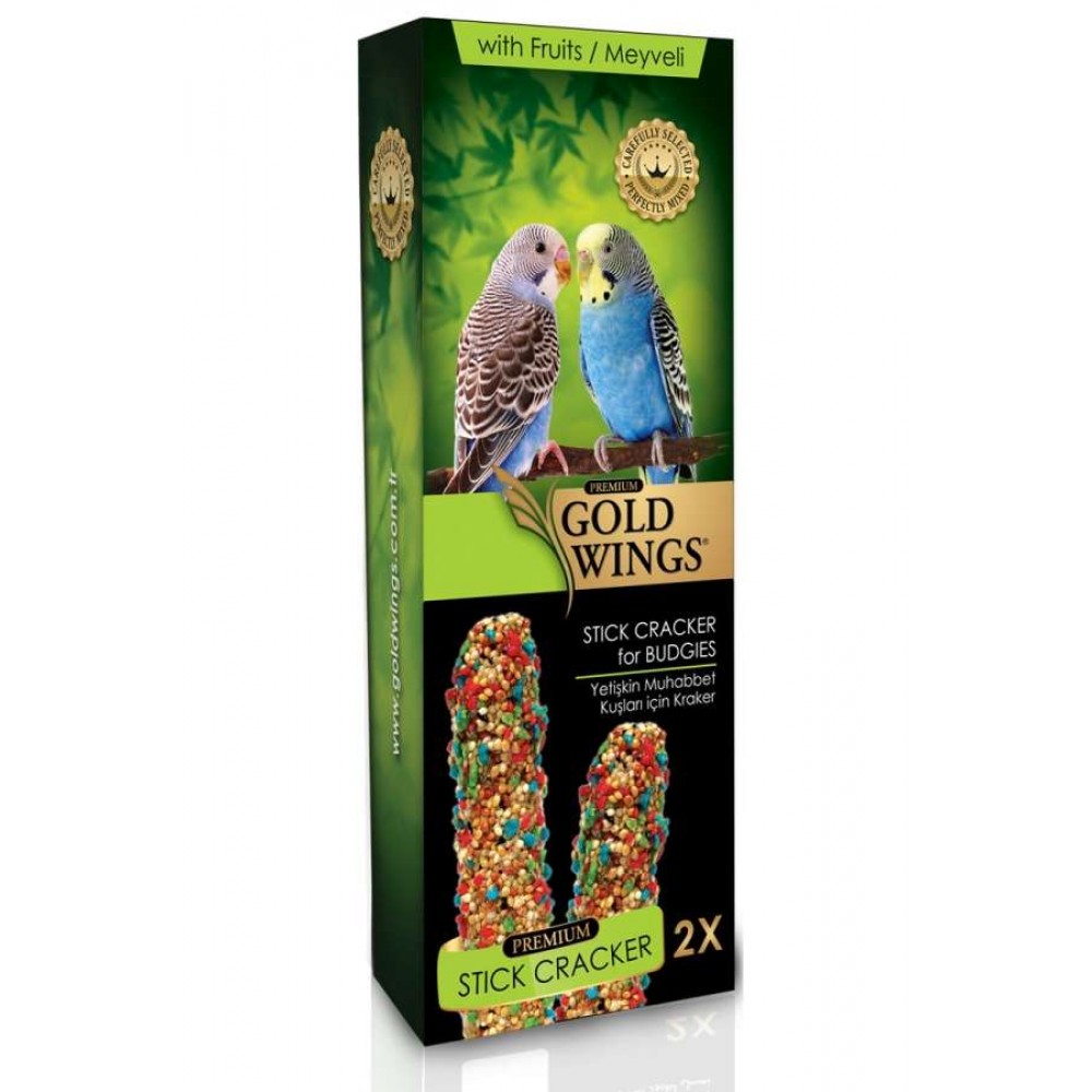 Gold Wings Premium Meyveli Muhabbet Kuşu Krakeri Kutulu 2 Adet