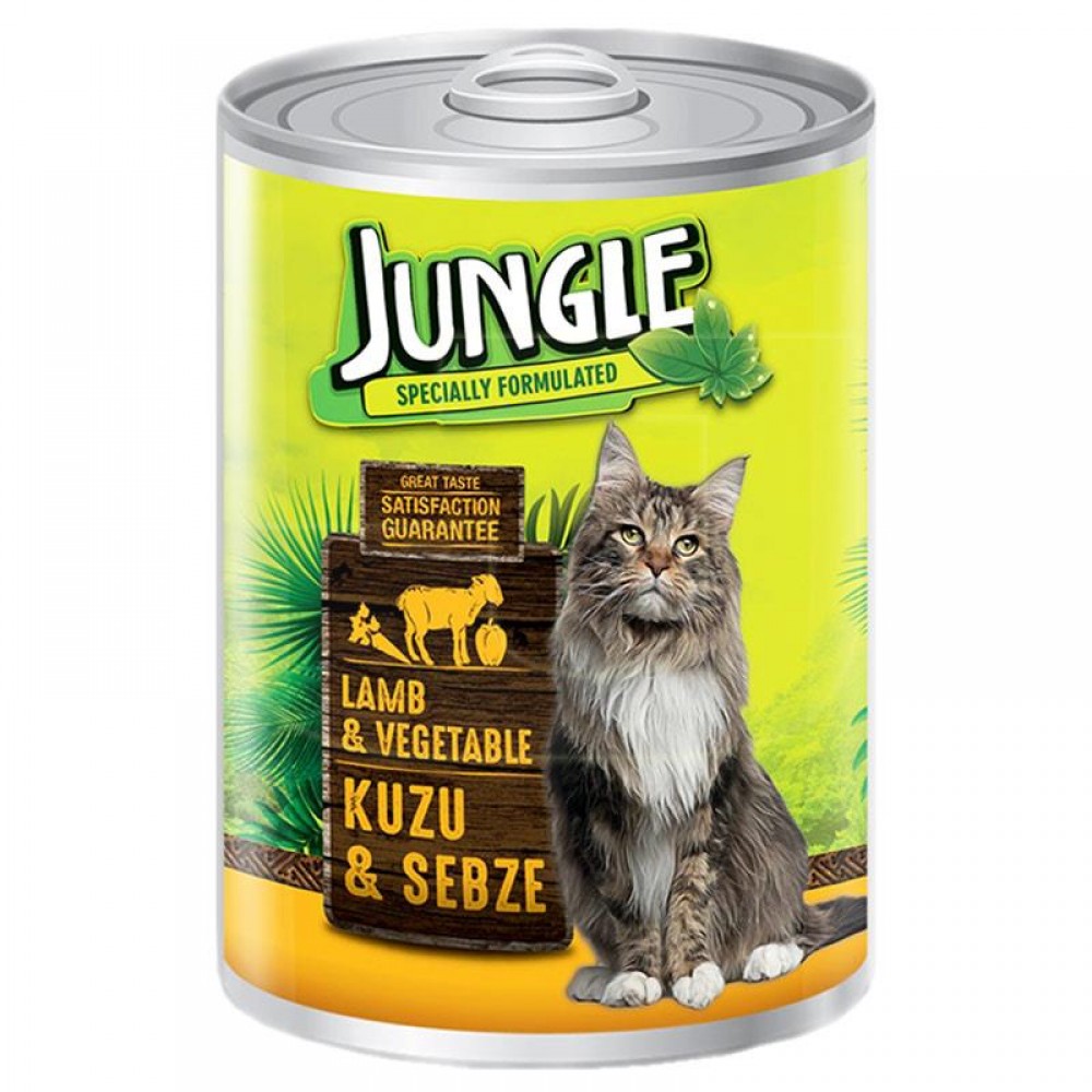 Jungle Kuzu Ve Sebzeli Konserve Yetişkin Kedi Maması 415 Gr