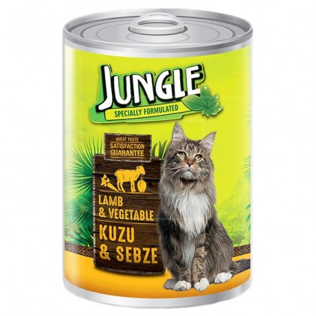 Jungle Kuzu Ve Sebzeli Konserve Yetişkin Kedi Maması 415 Gr
