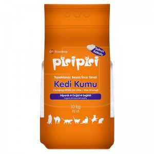 Pisipisi Sabun Kokulu İnce Taneli Topaklaşan Kedi Kumu 10 Kg