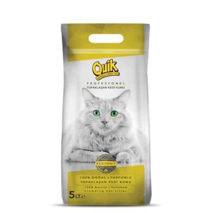 Quik Bentonit Topaklaşan İnce Bebek Pudralı Kedi Kumu 5 Lt