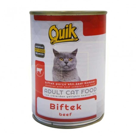 Quik Biftekli Konserve Yetişkin Kedi Maması 415 Gr