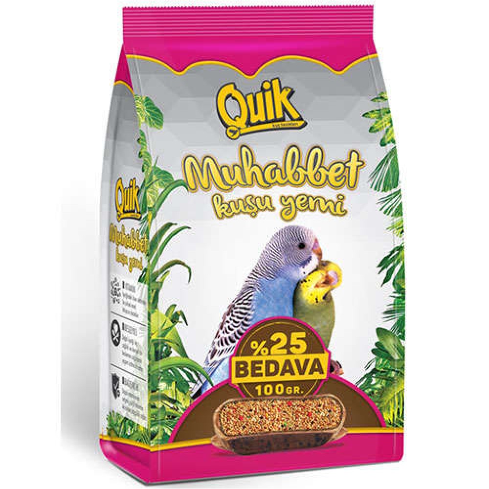 Quik Muhabbet Kuşu Yemi 400+100 Gr