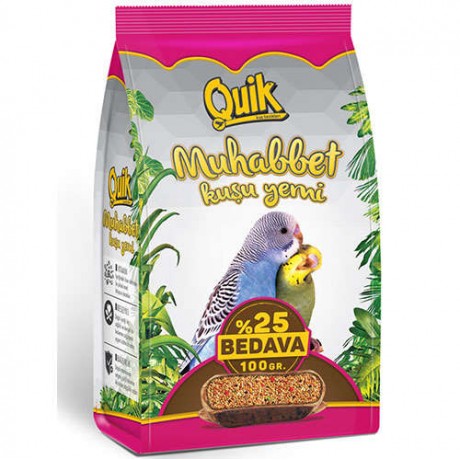 Quik Muhabbet Kuşu Yemi 400+100 Gr