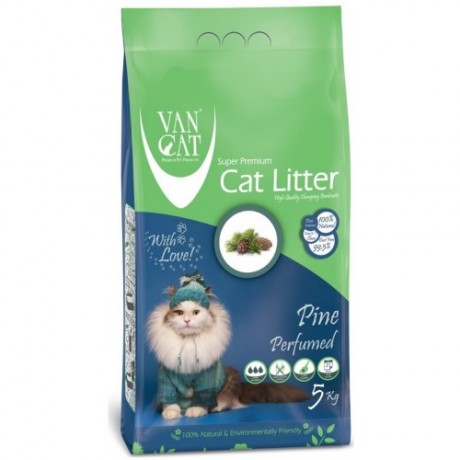 VanCat Çam Kokulu İnce Taneli Kedi Kumu 5 Kg