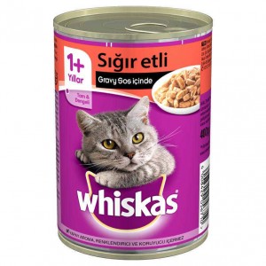 Whiskas Sığır Etli Konserve Yetişkin Kedi Maması 400 Gr