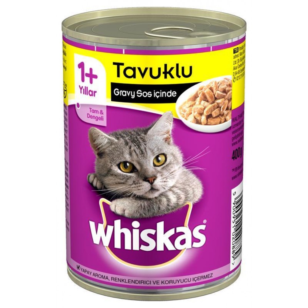 Whiskas Tavuklu Konserve Yetişkin Kedi Maması 400 Gr