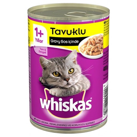 Whiskas Tavuklu Konserve Yetişkin Kedi Maması 400 Gr