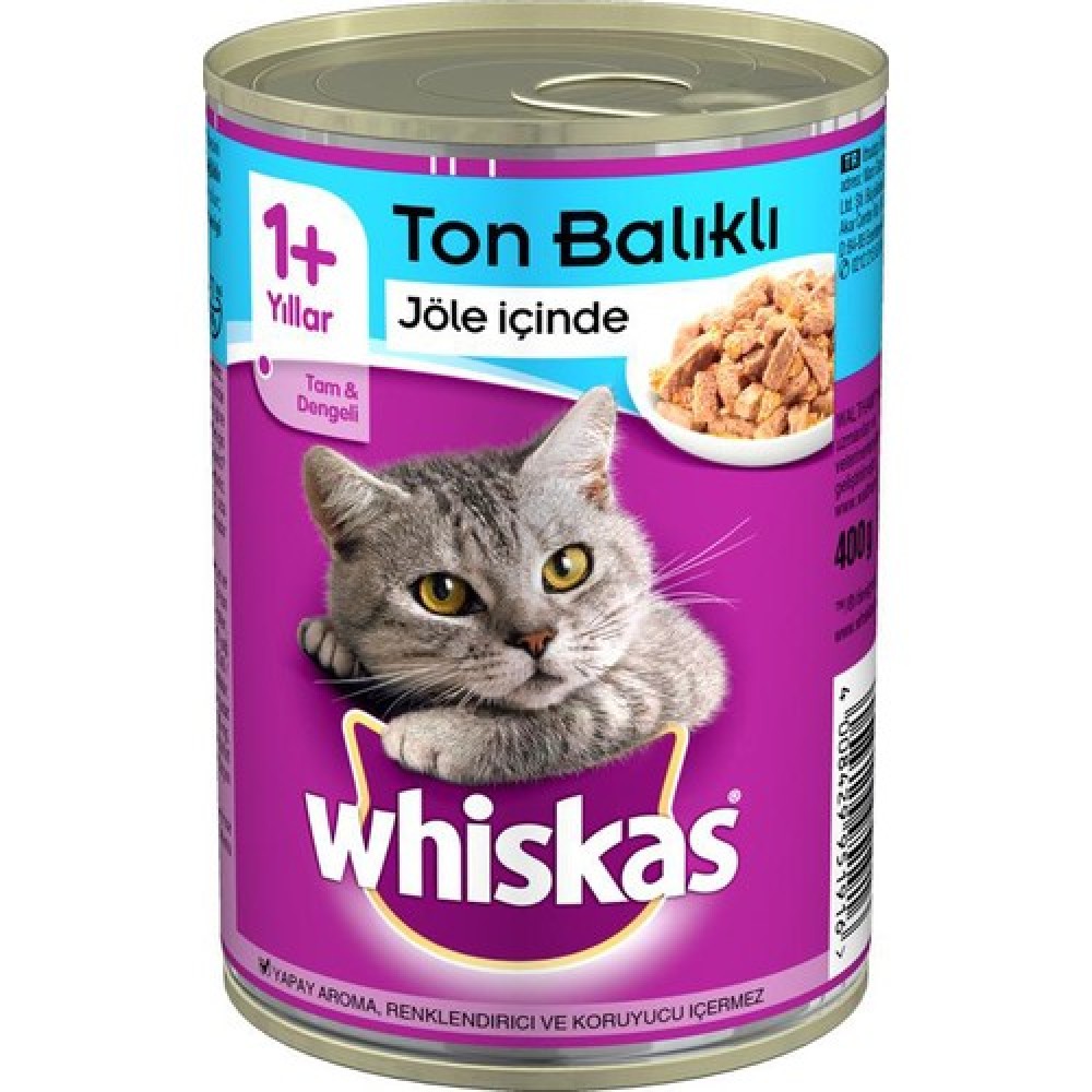 Whiskas Ton Balıklı Konserve Yetişkin Kedi Maması 400 Gr